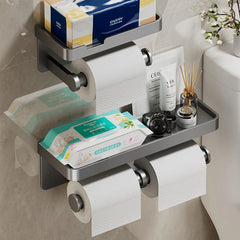 Toilet Paper Holder Aluminium Bathroom Wall Mount WC Paper Phone Holder Shelf Towel Roll shelf Accessories