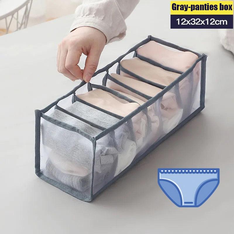 Jeans Compartment Storage Box Closet Clothes Drawer Mesh Separation Box Stacking Pants Drawer Divider Can Washed Home Organizer - Wowza