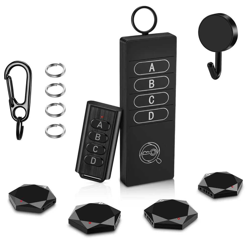 New Anti Lost Tracker Key Finder Locator Portable Wireless Smart Pet Wallet Tracker With 164ft Remote Control 4 Receivers