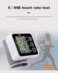 Wrist Digital Blood Pressure Monitor  English / Russian / Portuguese / Spanish Voice  Broadcast Tonometer