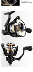 Fishing Reel Spinning Reels Saltwater Freshwater Ultralight Metal Frame Smooth And Tough High Speed Fishing Reels