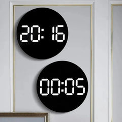 LED Large Digital Wall Clock 10inch with Remote Control Temperature Humidity Date Week Display