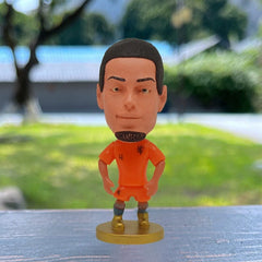 6.5cm Soccer Star Figure Mini Football Player Car Ornaments Collection Doll Star Sports Action Figures Souvenirs Toys Fans Gifts