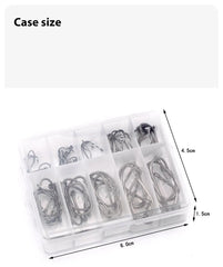 Fishing Hooks Set 100Pcs Box 10 Series High Carbon Steel Single Circle Fishing Hook Fly Fishing Jip Barbed Carp Hooks