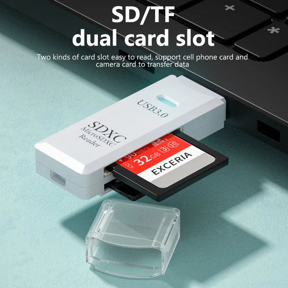 2 in 1 USB 3.0 Card Reader Micro sd card Reader usb adapter High Speed Card reader TF Memory card For PC Laptop Accessories