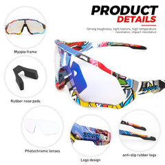 New Red Photochromic Cycling Glasses Gafas Ciclismo Fishing Sport Sunglasses MTB Bike Glasses Fietsbril Goggles Bicycle Eyewear