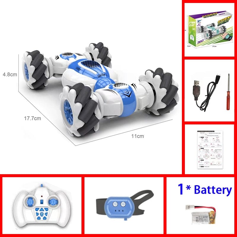 Stunt Twister Remote Control Car Toys 2.4GHz 4WD Twist- Desert Cars Gesture Control Remote Mountain Climbing Car Gift To Kids