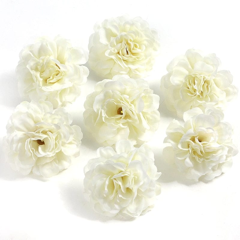 Rose Artificial Flowers Heads 4.5cm Fake Flowers For Wedding Party Decoration Home Decor DIY Craft Wreath Cake Gifts Accessories