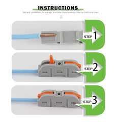 Quick Splicing Multiplex Butt Wire Connector Compact Electrical Cable Terminal Block Home Wiring Connectors Junction Box