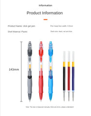 Gel Pens Set Black/Red/Blue Ink Ballpoint for Writing Refills Office Accessories School Supplies Stationery