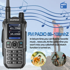 Two Way Radio UV-21 Pro V2 Wireless Copy Frequency Tri Band Powerful Waterproof Long Range UV-5R 22Pro S22 Type-C