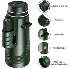 Telescope Portable Zoom HD 5000M Folding Long Distance Mini Powerful Telescope for Hunting Sports Outdoor Camping Travel