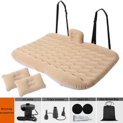 Car Travel Inflatable Bed 80x130cm Auto Back Seat Trunk Mattress Air Bed Pillow For Travel Camping Family Outing