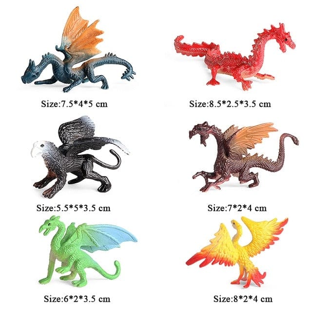 Hot Realistic Mythical Animal Model Dragon Figurines Simulation Monster Warcraft Firehawk Action Figure Children Colection Toys