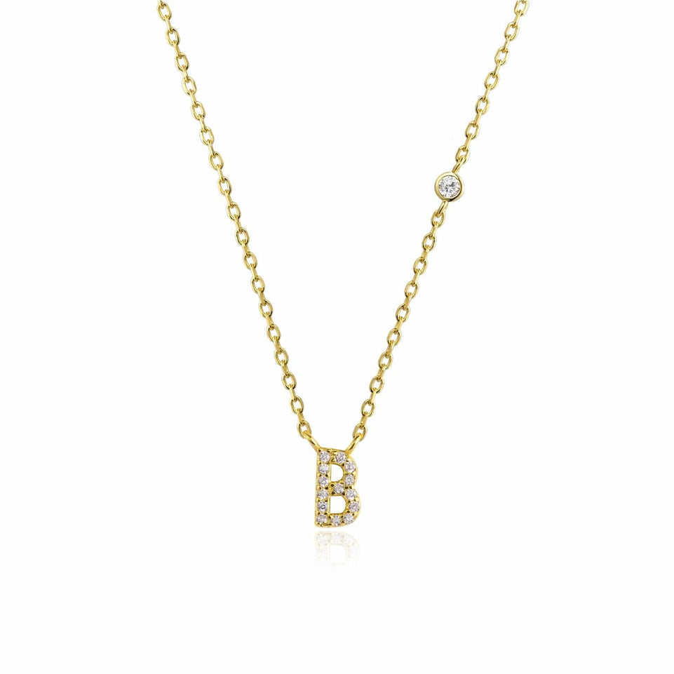 ANDYWEN 925 Sterling Silver Gold Small 26 Letters A- Z Zircon CZ Pendant Monogram Necklace Me 2020 Initial Alphabet M A Jewelry