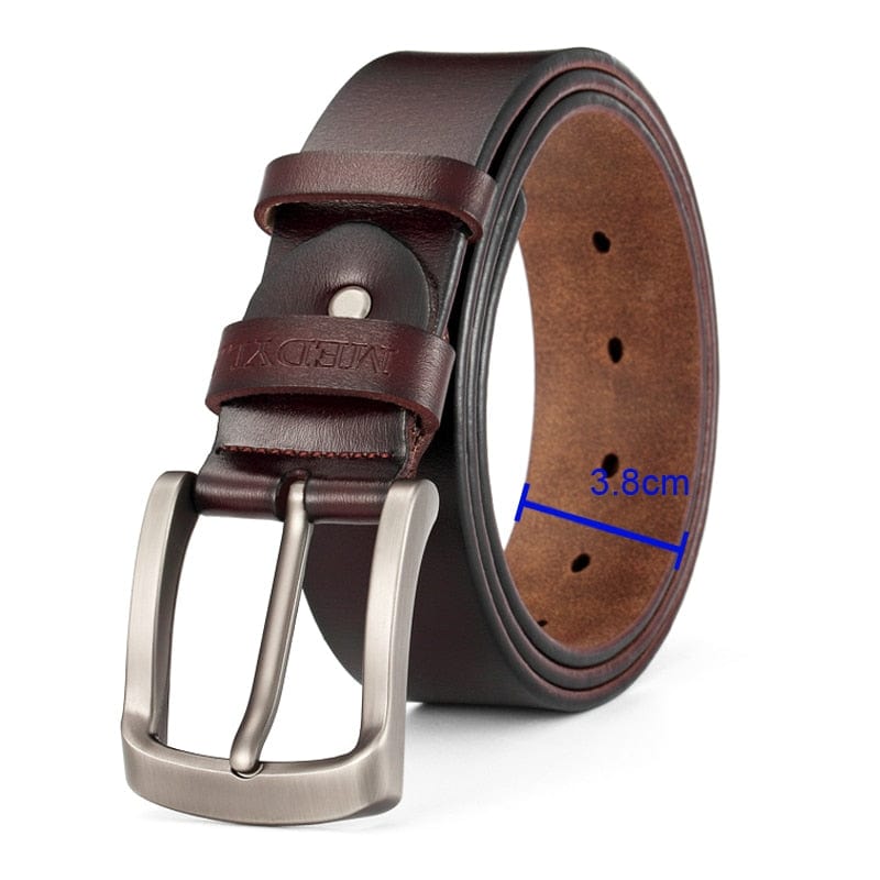 MEDYLA Men' Belt High Quality Genuine Leather Luxury Strap Classic Vintage Alloy Pin Buckle Male Belt Jeans Belt for Men SM03