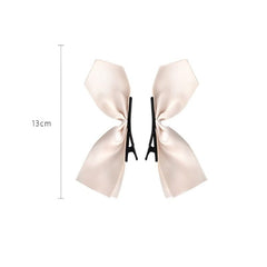 2pcs Black White Ribbon Hair Bows Clips Vintage Bowknot Side Hairpin Cute Girls Barrettes Headdress  Hair Accessories for Women