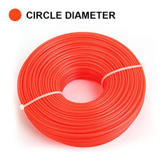 2.0/2.4/2.7/3.0mm Trimmer Line 70 meters Brushcutter Nylon Rope Tools  Wire Accessories Circle and Square 70m Cutting