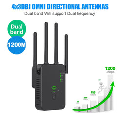 Wireless WiFi Repeater Wifi Signal Booster Dual-Band 2.4G 5G WiFi Extender 802.11ac Gigabit WiFi Amplifier WPS Router