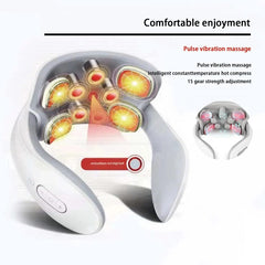 Neck Massage Intelligent Charging Heating Hot Pressing Magnetic Pulse Fashion Multi User Usage Portable Pulse Neck Massager