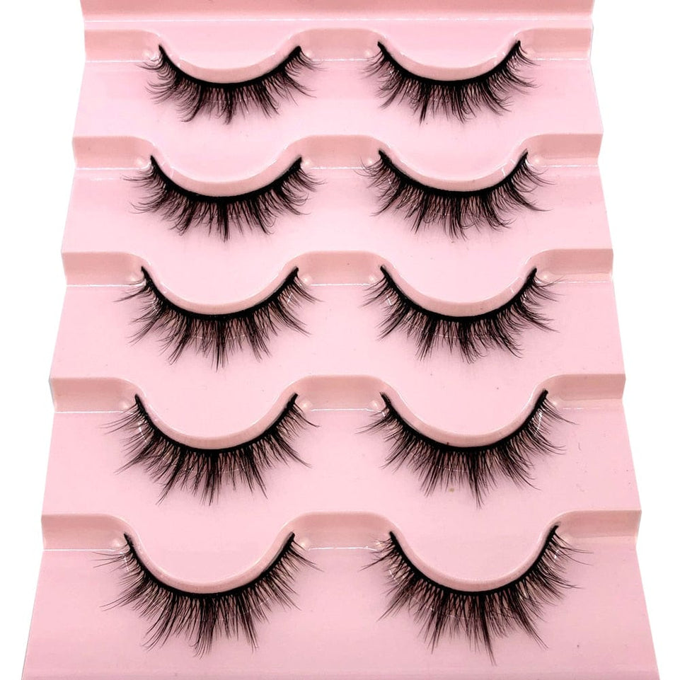 2023 New 5 pairs natural false eyelashes fake lashes long makeup 3d mink lashes eyelash extension mink eyelashes short eyelashes