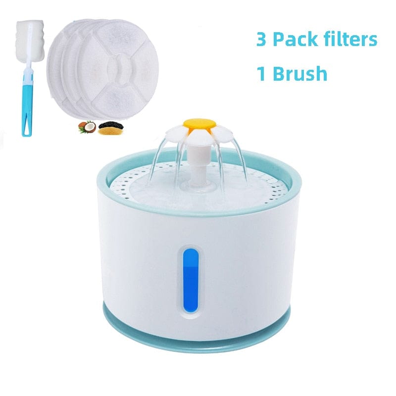 Automatic Dog Feeder Cat Water Fountain Indoor USB LED 2.4L Ultra Quiet Dog Drinking Dispenser Pet Puppy Feeder Fountains Bowls