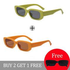 New Small Sunglasses Women Men Trendy Vintage Brand Designer Hip Hop Square Green Sun Glasses Female Eyewear UV400