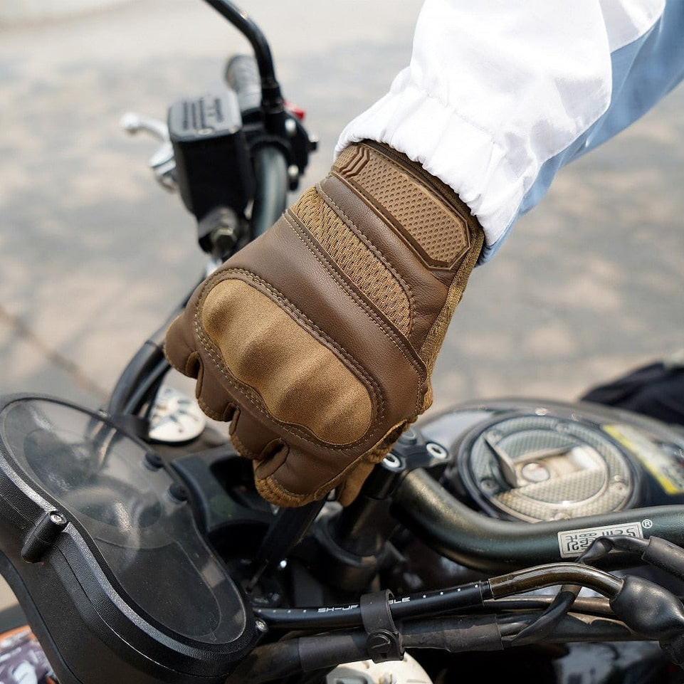 Touchscreen PU Leather Motorcycle Full Finger Gloves Protective Gear Racing Pit Bike Riding Motorbike Moto Motocross Enduro