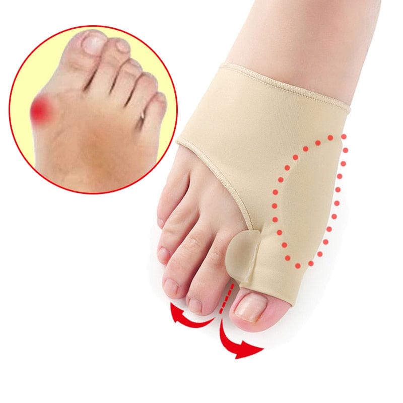 2Pcs=1Pair Toe Separator Hallux Valgus Bunion Corrector Orthotics Feet Bone Thumb Adjuster Correction Pedicure Sock Straightener