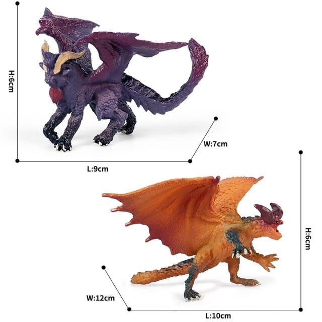 Hot Realistic Mythical Animal Model Dragon Figurines Simulation Monster Warcraft Firehawk Action Figure Children Colection Toys