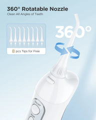 Water Flossers Teeth Cleaner Oral Irrigator Rechargeable Portable Dental 3 Modes Water Tank for Teeth 300ML Waterproof