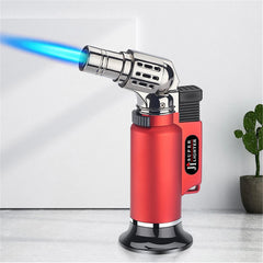 Gas Lighters Metal Windproof Turbo Welding Torch Kitchen Cooking Adjustable Flame Powerful Spray Gun Cigar Lighter For Men Gifts