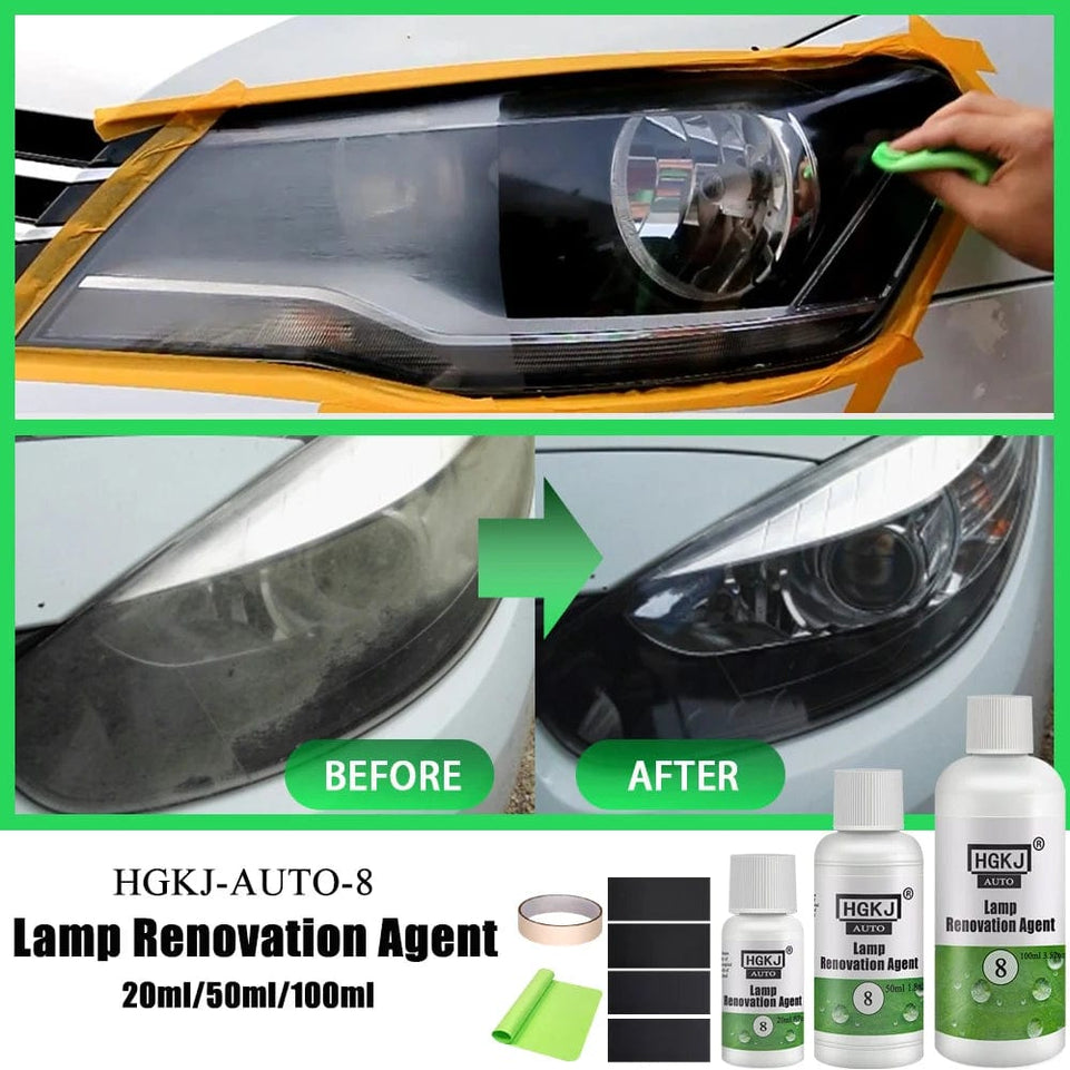 Car Headlight Restoration Kit Scratch Remover Repair Universal Refurbish Car Polymer Protect Polish Liquid Cleaners HGKJ 8