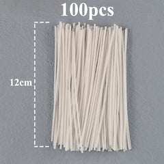 8-20cm 100 PCS Candle Wicks Smokeless Wax Pure Cotton Core for DIY Candle Making Pre-waxed Wicks Party Supplies