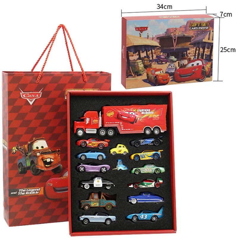 Set Disney Pixar Car 3 Lightning McQueen Jackson Storm Mack Uncle Truck 1:55 Diecast Metal Car Model Toy Boy Christmas Gift