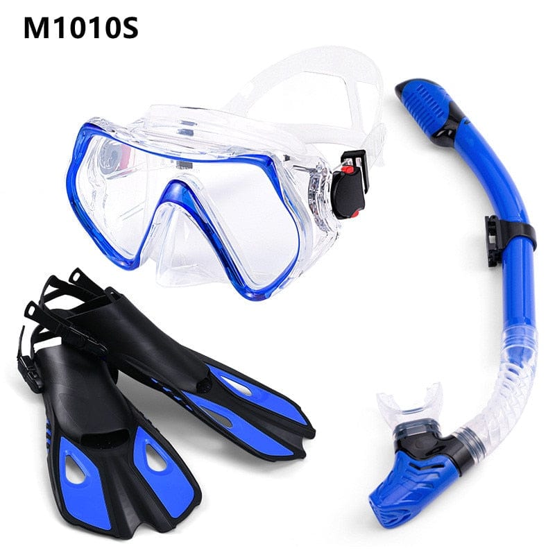 Swimming Flippers Diving Fins Snorkeling Goggles Dive Snorkel Equipment Scuba Diving Swimming Fins Set Adult Flippers Underwater