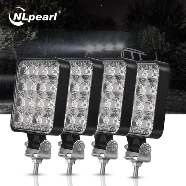 LED Light Bar 48W LED Work Light 12V 24V  Off Road Spotlight for Jeep Truck 4X4 Car SUV ATV Barra LED Headlights