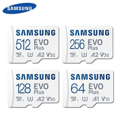 SAMSUNG EVO Plus Micro SD 64GB Memori Memory Card C10 TF MicroSD Cards SDXC 128GB 256GB 512GB U3 V30 4K For Phone Drone Camera