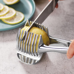 Tomato Cutting tool Steel Kitchen Handheld Orange Lemon Slicer  Clip Fruit Slicer Onion Slicer KitchenItem Cutter Accessorie