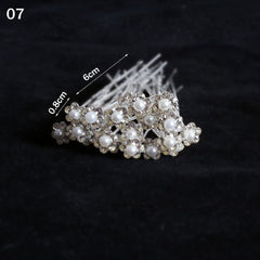 50/20 pcs/pack Women Flowers Hairpin Stick Wedding Bridal Crystal Flowers Hairpin U Shaped Hair Clip Hair Accessories