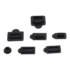 6pcs /7pcs Black Silicone Dust Plugs Set USB HDM Interface Anti-dust Cover Dustproof Plug for PS5 Game Console Accessories Parts