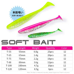 Soft Lures NEW SIZE 100mm 120mm T Easy Shiner Artificial Soft Baits Odour Added For Bass Fishing Wobblers