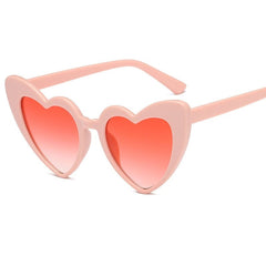 RBRARE Love Heart Sunglasses Women Big Frame Personality Sunglass Fashion Cute Sexy Retro Cat Eye Vintage SunGlasses Pink Female