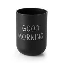 Good Morning Mouthwash Cup Bathroom Tumblers Toothbrush Toothpaste Holder Cup Travel Washing Cup Water Mug Bathroom Accessories