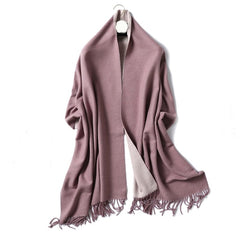 Winter Cashmere Scarf Women Thick Warm Shawls Wraps Lady Solid Scarves Fashion Tassels Pashmina Blanket Quality Foulard 2023 New