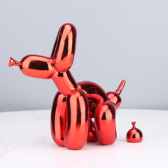 Animals Figurine Resin Cute Squat Poop Balloon Dog Shape Statue Art Sculpture Figurine Craftwork Tabletop Home Decor Accessories