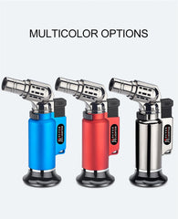 Gas Lighters Metal Windproof Turbo Welding Torch Kitchen Cooking Adjustable Flame Powerful Spray Gun Cigar Lighter For Men Gifts