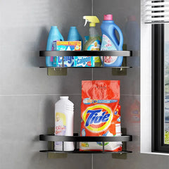 Bathroom Shelf Aluminium Alloy Shampoo Rack Makeup Storage Organizer Shower Shelf Bathroom Accessories No Drill Wall Corner Shelf