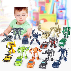 Mini Transformation Cars Kid Classic Robot Car Toys Action & Toy Figures Plastic Deformation Boys Gifts for Children