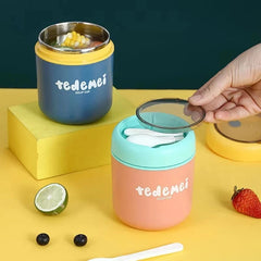 Lunch Box Storage Warmer Stainless Steel Vacuum Cup Soup  With Spoon Food Thermal Jar Insulated Soup Thermos Containers Cooler